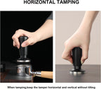 53mm Espresso Tamper,Spring Loaded Tamper with Stainless Steel Flat Base,Compatible with 53mm Portafilter,Coffee Tamper for Coffees Enthusiast and Home Barista