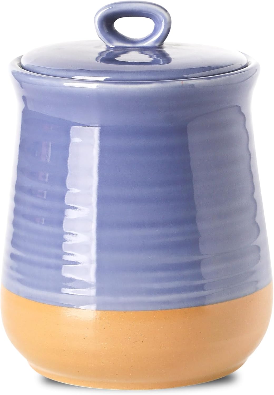 Hasense Food Storage Jar, Ceramic Kitchen Canister with Airtight Lid, 75 FL OZ Food Storage Containers, Candy Jar for Coffee, Sugar, Tea, Flour and More, Wedding Gift, Purple