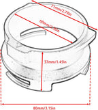 Espresso Dosing Funnel Compatible with Barsetto, Calphalon Temp IQ 58mm Portafilter, Aluminum Alloy, Silver