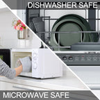 BoxedHome 4 Pack Nesting Mixing Bowl with Pour Spout and Handle, BPA free Microwave & Dishwasher Safe(Green, 4 Pack with Handle)