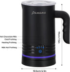 Electric Milk Frother, 4 in 1 Milk Steamer, 14.5oz/430ml Automatic Warm and Cold Foam Maker for Coffee,Latte, Cappuccino, Macchiato, Hot Chocolate (Black)