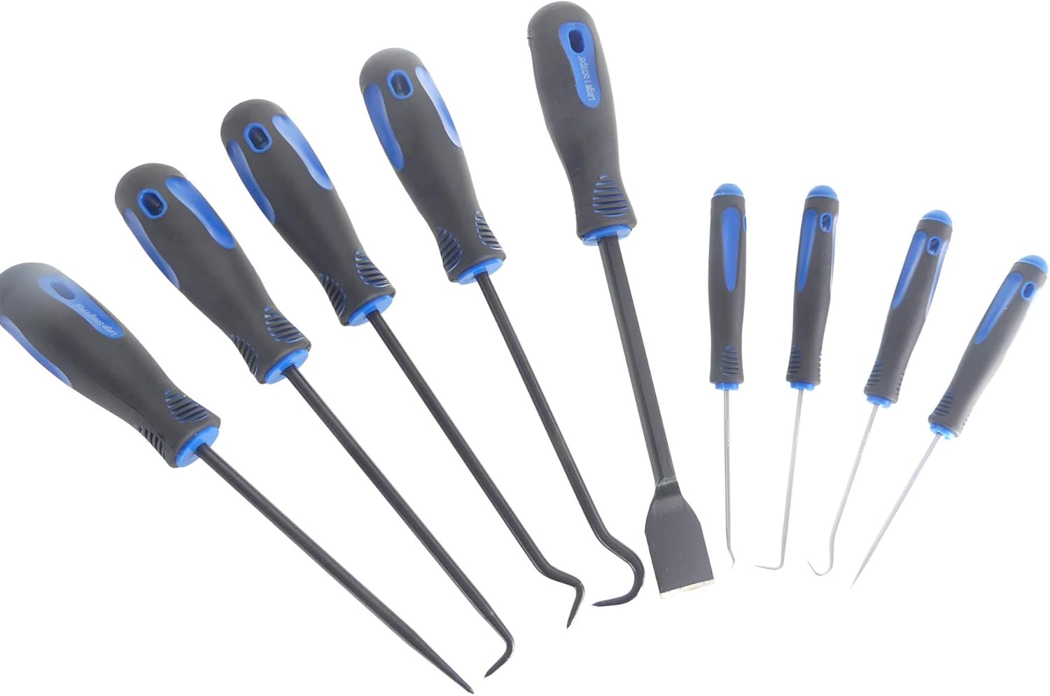 HOOK SCRAPER SET RADIATOR COOLANT HOSE REMOVAL COMFORT GRIPS 4 SMALL SEAL GASKET TOOLS 5 FULL SIZE PICKS TECH TEAM