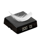 Coffee Scale PRO - 0.1g Precision Digital Rechargeable Espresso Scale with Timer, LED Hidden Screen, Portable Compact for Coffee Beans, Grounds, Baking & Food, Spill-Free Notched Lid for Easy Pouring