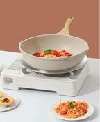 6.3Inch Heat Diffuser Plate, Grourarty Stainless Steel Cooking Induction Adapter Simmer Plate for Electric Gas Glass Cooktop Hob Ring, Induction Cooktop Converter Plate with Handle