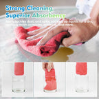 HOMEXCEL Red Microfiber Cleaning Cloth 12 Pack, 12.5 x 12.5 inch Microfiber Towels for Cars, Ultra Absorbent Car Washing Cloth, Lint Free Streak Free Cleaning Rags for Car, Kitchen, and Window