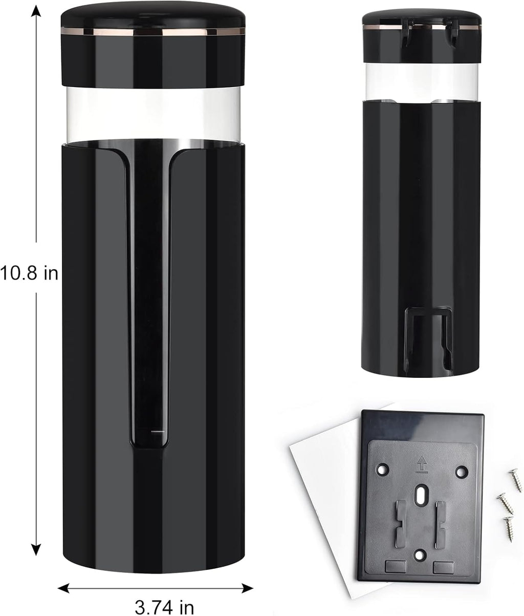 Cup Dispenser, Wall Mount Water Cooler Cup Dispenser fits 4-7 oz Disposable Paper and Plastic Cups, Pull Type Cup Holder for Bathroom, Office, Break Room, Gym, Black