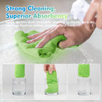 HOMEXCEL Microfiber Cleaning Cloth 20 Pack 11.5 x 11.5 Inch Microfiber Towels for Cars Ultra Absorbent Cleaning Rags Lint Free Cleaning Towels for Household Kitchen, Window Car Green