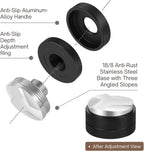 Flexzion Espresso Distribution Tool 58mm Coffee Leveler, Adjustable Depth and Universally Compatible Espresso Leveler for 58mm Portafilters and Espresso Machines