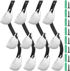 Sosation 4 Pack Coffee Mug Wall Rack Mounted with 12 Hooks S Curve Metal Coffee Cup Rack Wall Hanging Holder for Bar Kitchen Corner Station Decor Display