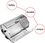 Falytemow Stainless Steel Rotisserie Grill Roaster Drum Oven Basket Oven Roast Baking Rotary for Peanut Dried Nut Coffee Beans BBQ (14 X 18cm)