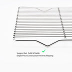 2-Pack Cooling Racks for Baking, 10x15 Inch Heavy Duty Stainless Steel Wire Baking Rack, Oven Safe Cookie Cooling Rack Set, Fits Half Sheet Pan, Dishwasher Safe & Non-Toxic