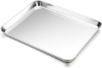 P&P CHEF 16 Inch Baking Cookie Sheet, Oven Pan Tray Stainless Steel Sheet Pan for Kitchen, Oven Bakeware for Multi Uses, Shiny Look & Dishwasher Safe, Healthy & Heavy Duty, 1Pc