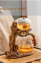 Glass Teapot Set with Infuser Semi Automatic Tea Set Magic Teapot (Beauty)