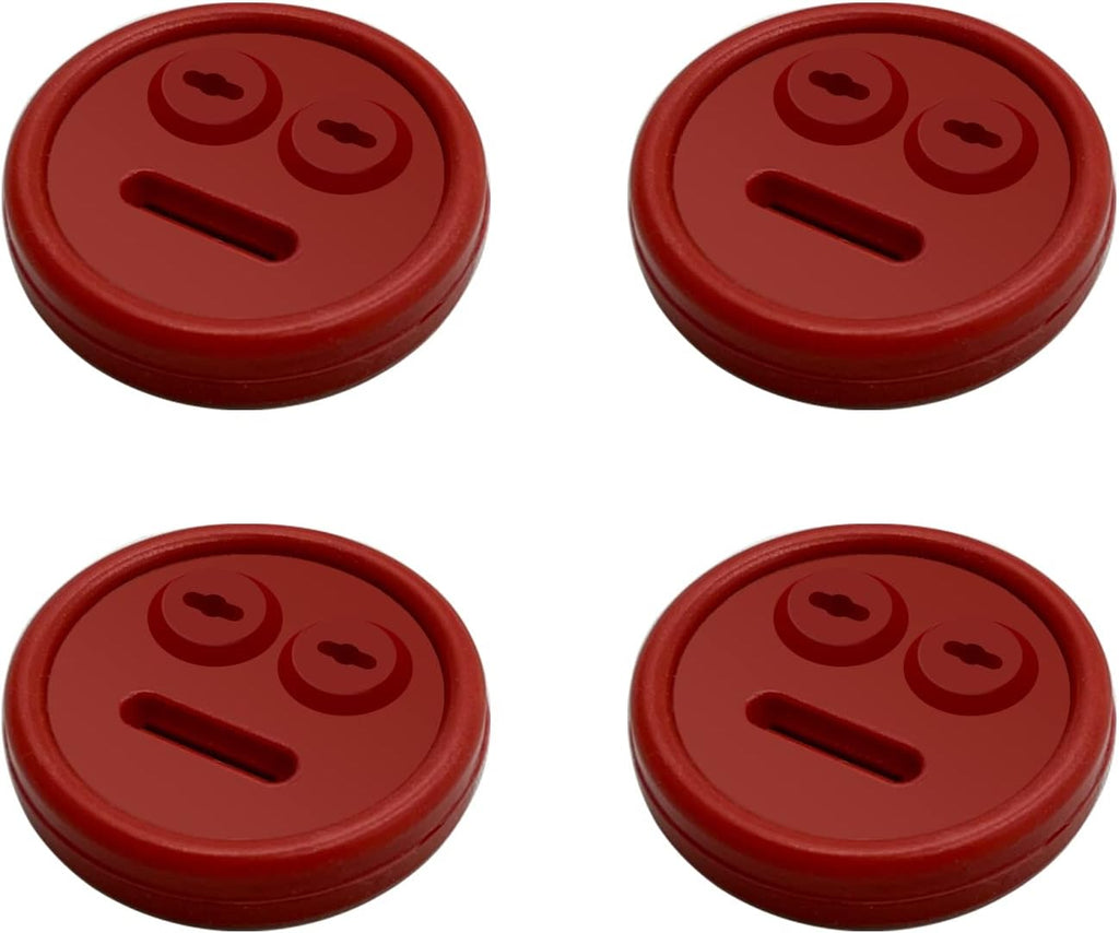 4 Pack Thermometer Meat Probe Red Grommet for Grills, Compatible with Weber 85037 Smokey Mountain Cookers Accessories, and Other Smoer DIY Thermometer Sensor Port