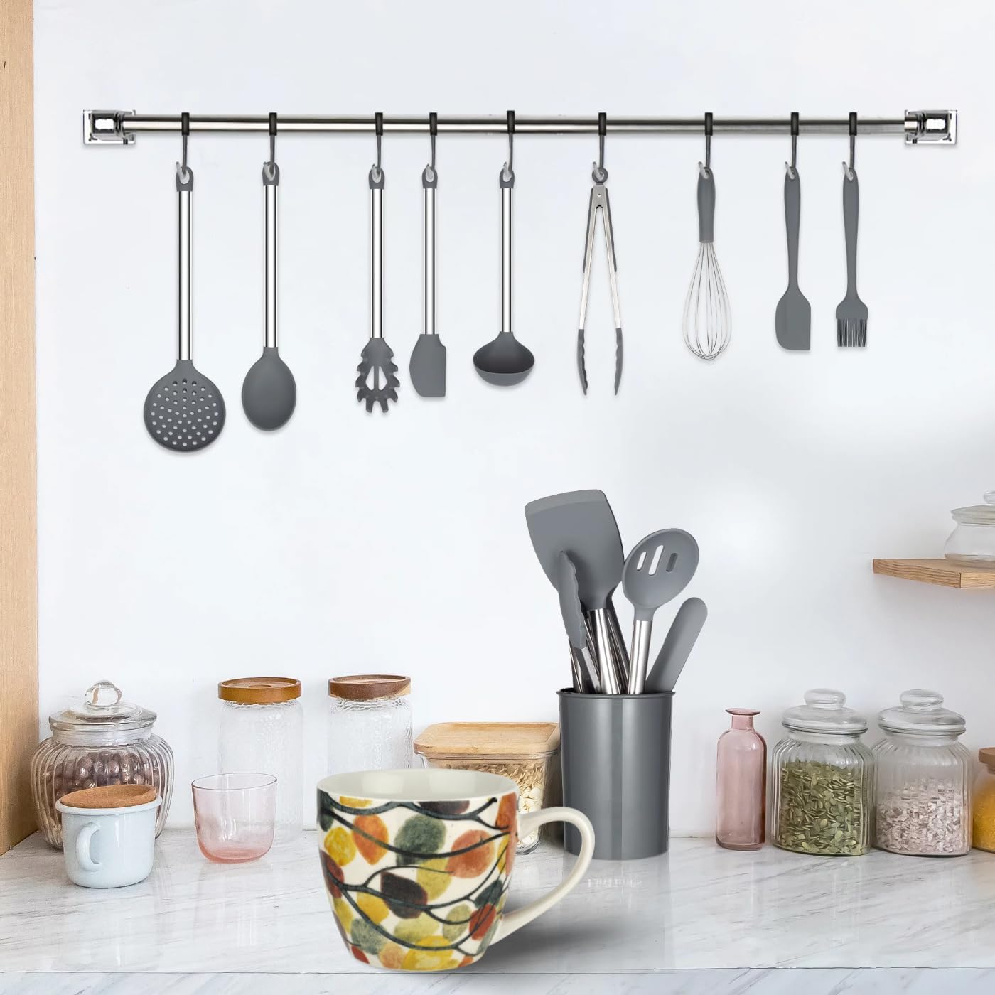 Pimpernel Dancing Branches Porcelain Mug - 16 Oz Nature-Inspired Coffee Cup with Leaf Illustration - Microwave, Dishwasher, Oven, Freezer Safe - Giftable Ceramic Drinkware for Daily Use