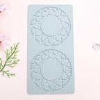 TUKE Hollow Tulip Flower Shape Sugar Craft Silicone Pad French Dessert Lace Mat Fondant Cake Mold Cupcake Decorating Silicone Mould (E_ Tulip Flower)