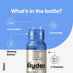 RYDE: Discovery Pack | Energize, Focus & Relax Shots | Green Tea Caffeine, Taurine, Ginseng, B Vitamins, L-Theanine, Lemon Balm, Chamomile | 0 Calories, 0 Sugar | Variety Pack – Try Them All (6 Pack)