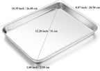 Baking Sheet with Rack Set, Yododo Set of 4 (2 Sheets + 2 Racks), Stainless Steel Cookie Sheet Baking Pan Tray with Cooling Rack, Non Toxic & Heavy Duty & Easy Clean - Size of 10 inch