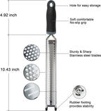 3 in 1 Cheese Grater Zester Citrus Lemon 304 Stainless Steel Zester Versatile Sharp Tool for Parmesan Cheese Ginger Garlic Nutmeg Chocolate Vegetables Fruits 15''