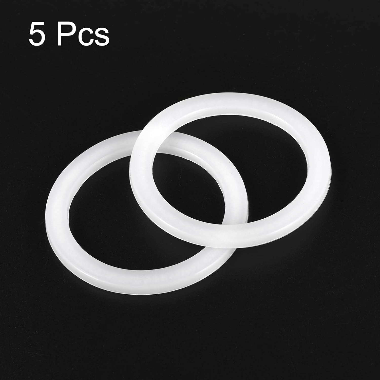 MECCANIXITY Gasket Seal Coffee Maker White Silicone Ring Replacement 50x64x4mm for 4-Cup Aluminium Coffee Pot, Pack of 5