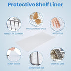 4 Pack Large Wire Baskets, 15" x 9" Metal Wire Basket for Pantry Organizers, Kitchen, Bathroom, Office, Stackable Storage Baskets, Bronze