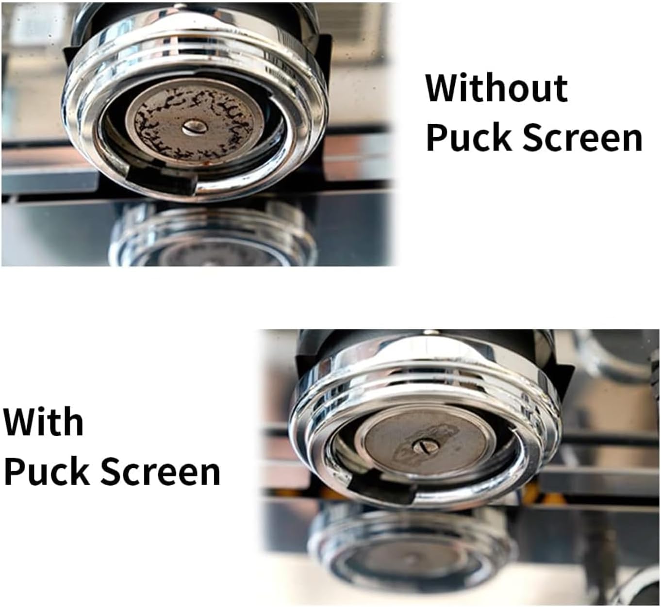 watchget 51mm Espresso Puck Screen Lower Shower Screen Espresso Filter for 51mm Portafilter Filter Basket 1mm Thickness 150μm Coffee Filter 316 Stainless Steel Reusable Espresso Screen