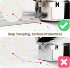 Espresso Tamping Mat, Coffee Tamper Mat, Espresso Mat for Counter, Silicone Tamper Mat, Food-grade, Non-Slip, Waterproof, Heat Resistant (Black, 25x20cm)