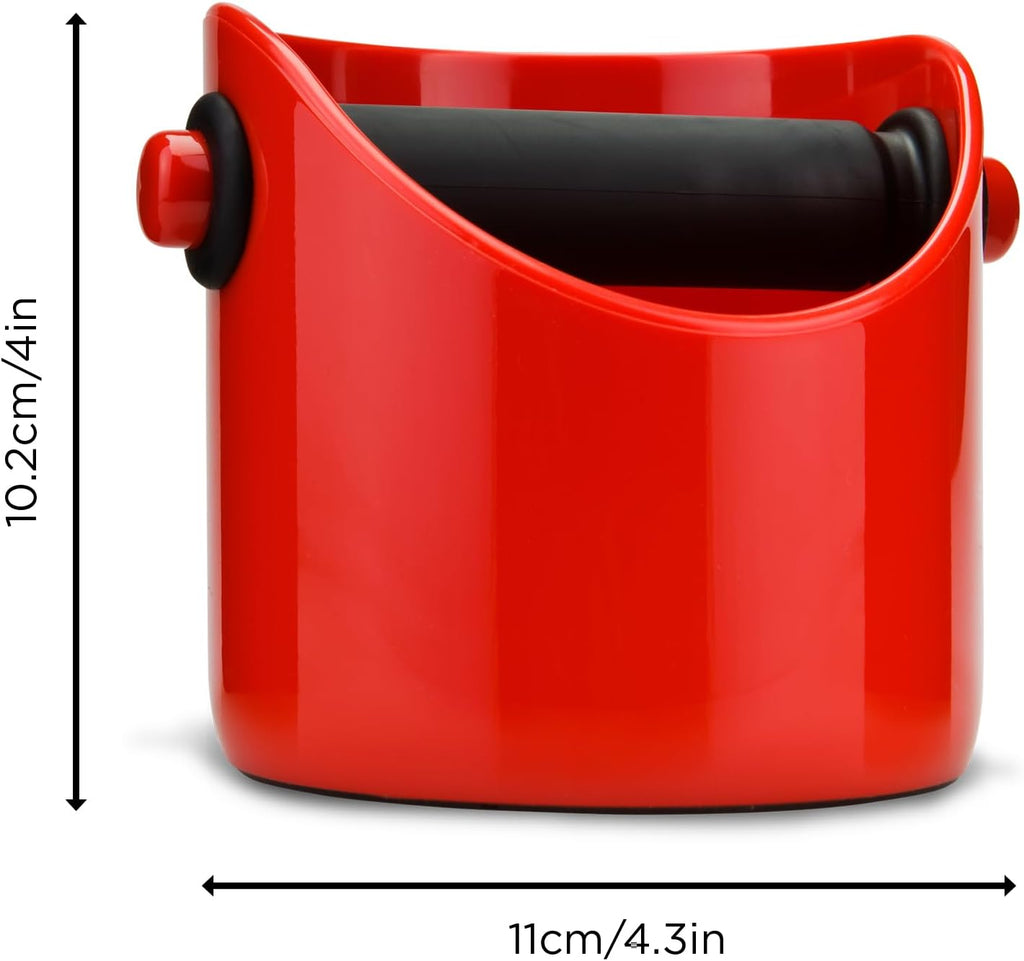 Dreamfarm Grindenstèin Sturdy, Compact, Modern Space-Saving Espresso Coffee Grind Knock Box - Red