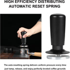 TFSWUFI 53mm Espresso Tamper,Spring Loaded Tamper with Stainless Steel Ripple Base,Compatible with 53mm Portafilter,Coffee Tamper for Coffees Enthusiast and Home Barista