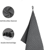 watchget Barista Micro Cloth 10 Pack, Microfiber Barista Cleaning Towels Microfiber Waffle Weave Kitchen Dish Cloth Coffee Bar Towel Coffee Machine Cleaning Cloth, Dark Grey(12"x12")
