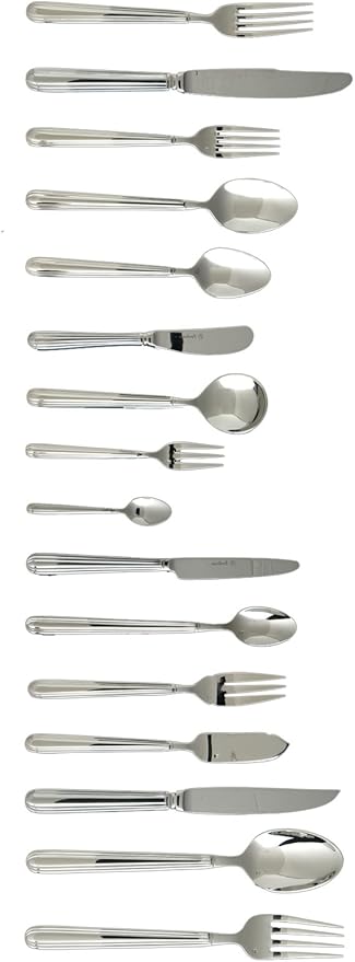 Fortessa Metropolitan 18/10 Stainless Steel Flatware Solid Handle Salad/Dessert Knife, Set of 12