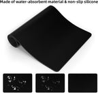 Espresso Coffee Mat for Ninja Luxe Cafe Accessories Breville Espresso Machine Accessories, 12x19 Inch Coffee Bar Mat for Countertop for Ninja Coffee Maker, Black