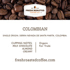 Fresh Roasted Coffee, Organic Colombian | USDA Organic, 100% Single Origin, Kosher | Medium Roast 12 oz Whole Bean