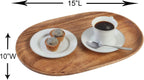 Woodard & Charles 15-Inch Acacia Oval Tray, Large - Pack of 16