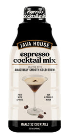 Java House Cold Brew Espresso Cocktail Mix – Premium 100% Arabica Cold Brew Concentrate – Smooth Coffee With French Vanilla Notes – 32oz Bottle (Makes 32 Cocktails)