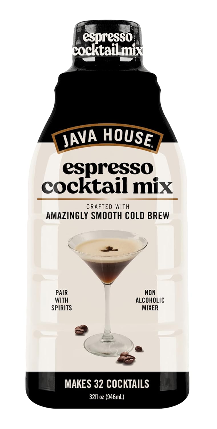 Java House Cold Brew Espresso Cocktail Mix – Premium 100% Arabica Cold Brew Concentrate – Smooth Coffee With French Vanilla Notes – 32oz Bottle (Makes 32 Cocktails)