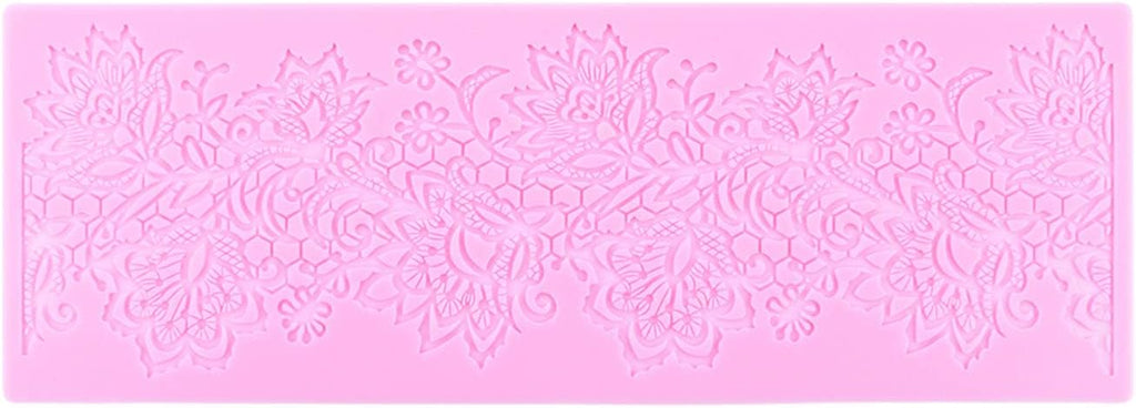 Flower Embossing Candy Silicone Mold Lace Pattern Sugar Craft Cake Decoration, Lace Mat Wedding Cake Decoration Tool
