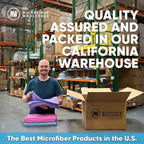 MW Pro Microfiber Cleaning Cloth | Orange | 12 Pack | 16” x 16” | All Purpose Microfiber Towels - Clean, Dust, Polish, Scrub, Absorbent