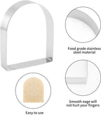 Arched Cookie Cutter Set ANCKNE 4 piece geometric cookie cutter molds - Stainless steel from 2 to 5 inches, Cake Cutters for Kitchen Baking