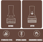 51mm Espresso Tamper and Stirrer Set, Adjustable Spring Loaded Calibrated Coffee Tamper Barista Accessories Kit, Black