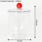 Coffee Pod Holder with Lid,Clear Plastic K Cup Organizer Holder Coffee Capsule Filter Storage Container Home or Office Counter Organizer Bar Accessories With 50Pcs Stickers-1400ml