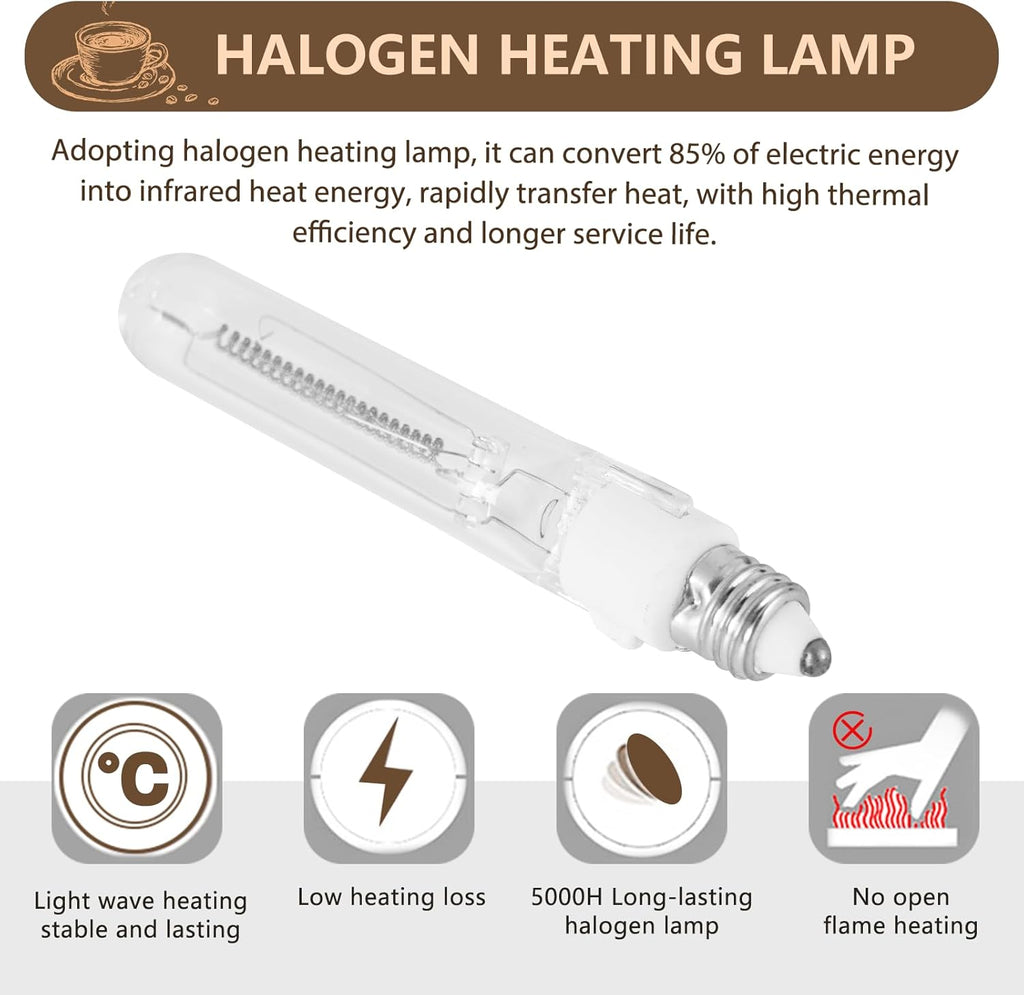 YUCHENGTECH Halogen Beam Heater Burner Smart Siphon Beam Heater for Hario Yama Syphon Coffee Maker (Upgrade 110-120V) (110V)