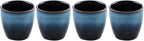 Ceramic Tea Cup, Kung Fu Tea set, Coffee Cup, Yerba Mate Set 4-piece companion cup set(Blue)
