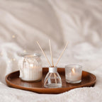 PATIKIL Wood Serving Tray 30x20cm/12x8 Inch Outer Base, Rectangular Decorative Platter for Home Decor Kitchen Table Candle Holder, Brown