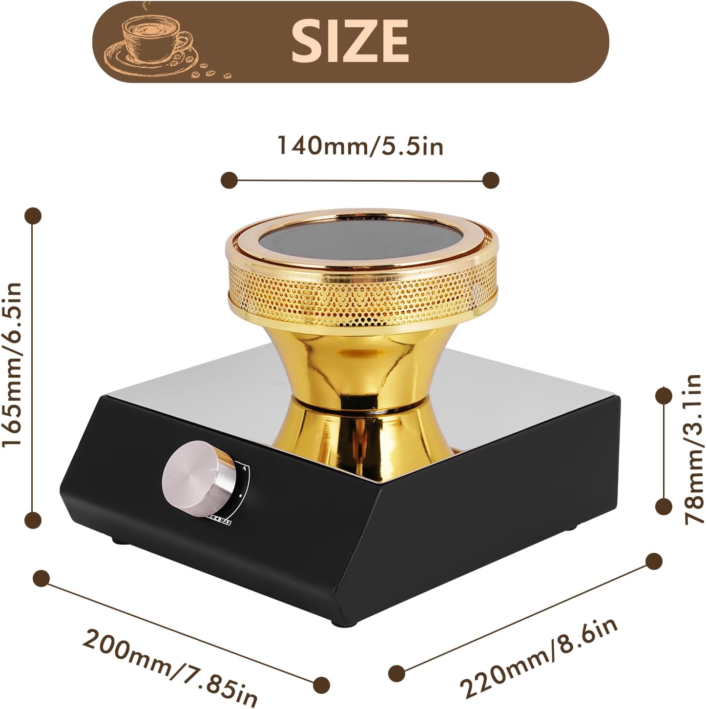 YUCHENGTECH Halogen Beam Heater Burner Smart Siphon Beam Heater for Hario Yama Syphon Coffee Maker (Upgrade 110-120V) (110V)