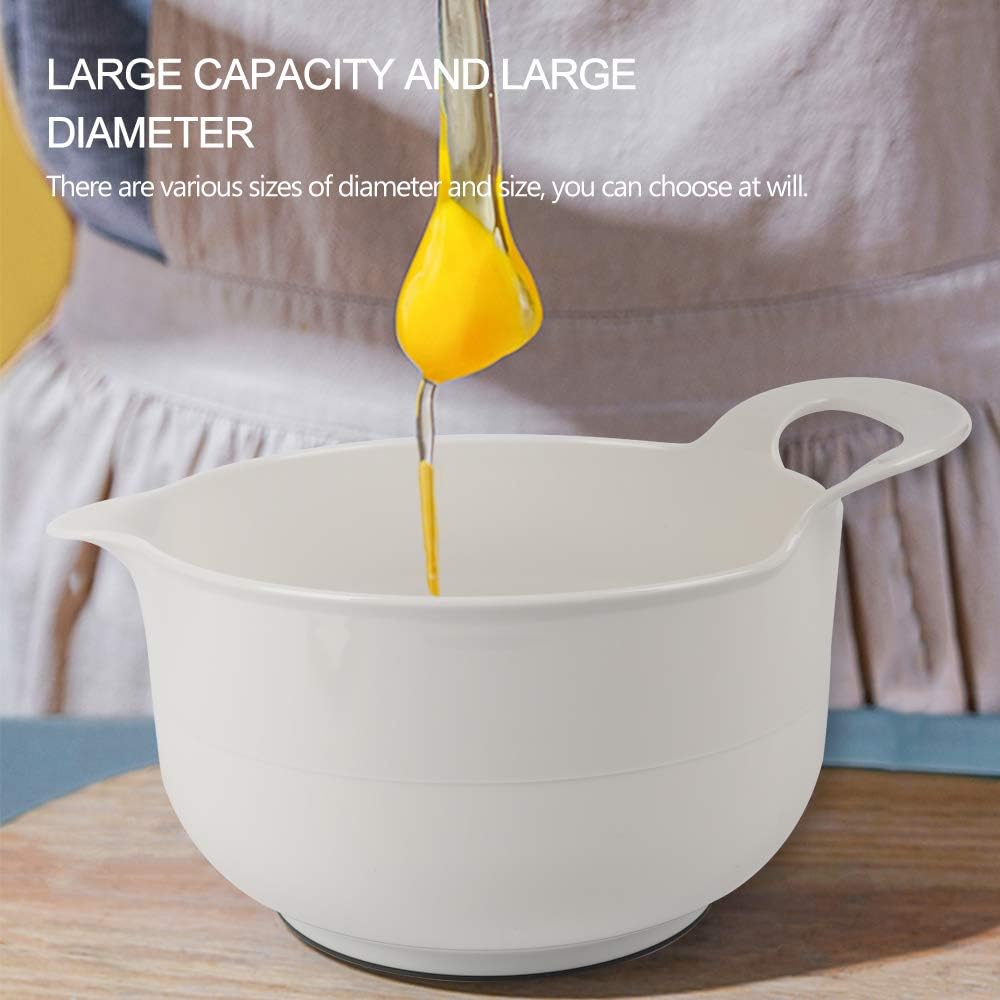 BoxedHome 4 Pack Nesting Mixing Bowl with Pour Spout and Handle, BPA free Microwave & Dishwasher Safe(Grey, 4 Pack with Handle)