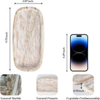 Koville Natural Marble Tray for Bathroom Countertop, Vanity Tray for Decor, Marble Bathroom Trays Stone Storage Trays for Perfume, Jewelry, Candles, Decorative Tray for Dresser Organizer(Norway Red)