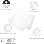 Silicone Dish Drying Mat for Multiple Usage,Easy clean,Eco-friendly,Heat-resistant Silicone Mat for Kitchen Counter or Sink,Refrigerator or Drawer Liner Translucent 5XL 36inches x 18inches