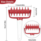 Pizza Dough Docker Roller Plastic Pizza Pin Puncher Dough Hole Maker Docking Tool Pizza Making Accessories for Cookie Pie Pastry Bread(Red)