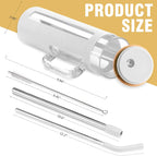 Kodrine Tumbler with Lid and Straw, 24 oz Glass Tumbler with Handle, Iced Coffee Cup Boba Smoothie Cup, Coffee Tumbler Water Tumbler Cups with Bamboo Lid Home Office Tumblers, White